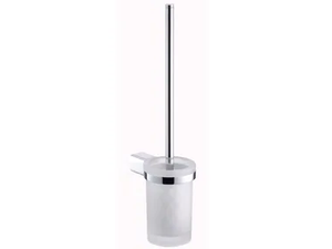 MARK - Wall-mounted satin glass toilet brush - Sanitary accessories by JUSTIME