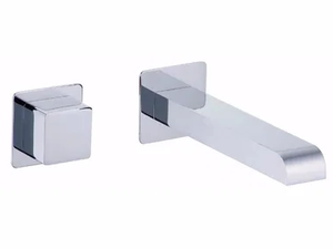 MARK - Wall-mounted single handle chromed brass washbasin tap - Tap by JUSTIME