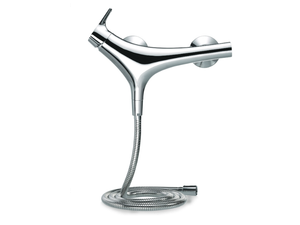 NATURE - Single handle chromed brass shower mixer with flexible hose - Shower by JUSTIME