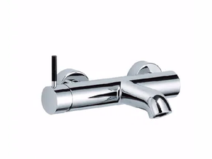 PAN I - Wall-mounted chromed brass bathtub mixer - Tap by JUSTIME