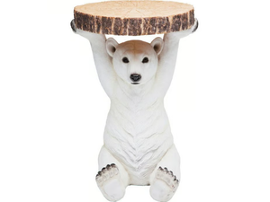 ANIMAL POLAR BEAR - Round polyresin coffee table - Coffee table by KARE Design