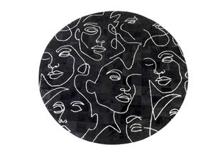 ART FACES - Patterned handmade fabric rug - Rug by KARE Design