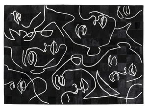 ART FACES - Patterned rectangular handmade fabric rug - Rug by KARE Design
