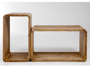 AUTHENTICO CUBE RECTANGULAR - Rectangular wooden coffee table - Coffee table by KARE Design
