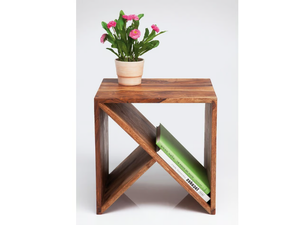 AUTHENTICO CUBE ZIGZAG - Wooden coffee table - Coffee table by KARE Design