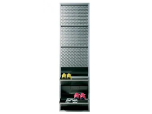 CARUSO SILVER - Steel shoe cabinet - Cabinet by KARE Design