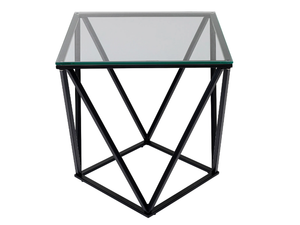 CRISTALLO - Glass and steel high side table - Coffee table by KARE Design