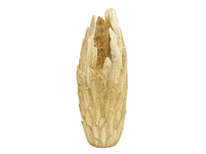 FEATHERS GOLD 80CM - Resin vase - Styling by KARE Design