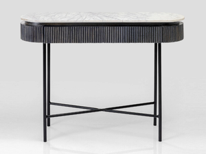 GLENN - Oval marble console table with drawers - Console by KARE Design
