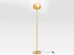 GOLDEN GOBLET - LED glass and steel floor lamp - Floor lamp by KARE Design