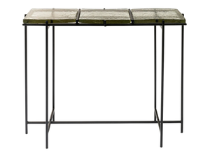 ICE - Rectangular glass and steel console table - Console by KARE Design
