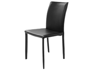 MILANO BLACK - Upholstered leather chair - Chair by KARE Design