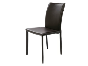 MILANO BROWN - Upholstered leather chair - Chair by KARE Design