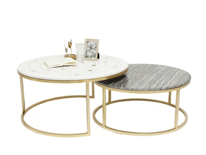 MYSTIC - Low round marble coffee table - Coffee table by KARE Design