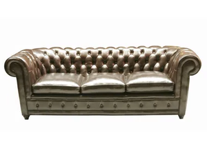 OXFORD - 3 seater tufted leather sofa - Sofa by KARE Design