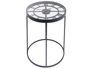 ROMAN - Glass and steel high side table - Coffee table by KARE Design