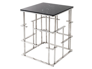ROME - Glass and Stainless Steel high side table - Coffee table by KARE Design