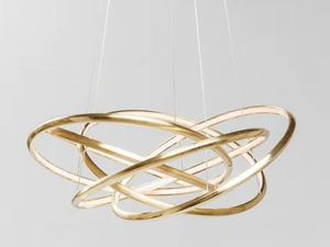 SATURN LED GOLD BIG - LED powder coated aluminium pendant lamp - Ceiling lamp by KARE Design