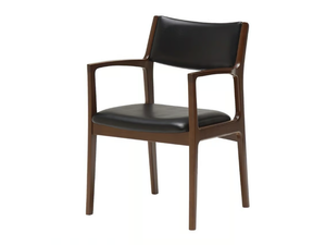Chair with armrests - Upholstered vinyl leather chair with armrests - Chair by KARIMOKU