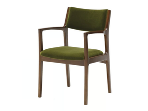 Fabric chair - Upholstered fabric chair with armrests - Chair by KARIMOKU