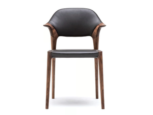 KUNST - Upholstered leather chair - Chair by KARIMOKU