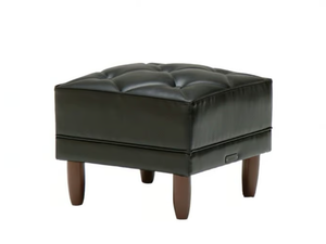 Leather footstool - Upholstered vinyl leather footstool - Pouf by KARIMOKU