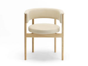 N-SC01 - Upholstered wooden chair with armrests - Chair by KARIMOKU