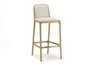 NF-BS02 - Wooden stool with footrest - Stool by KARIMOKU