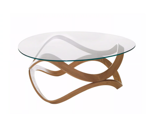 NEWTON - Low round glass coffee table - Coffee table by Karl Andersson