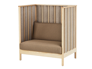ONDULÉ - Upholstered wooden armchair high-back - Armchair by Karl Andersson