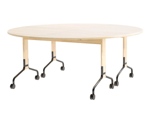 ROLLO - Round drop-leaf wood veneer table - Table by Karl Andersson