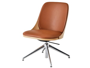 SANDER CONFERENCE - Swivel trestle-based height-adjustable leather chair - Chair by Karl Andersson