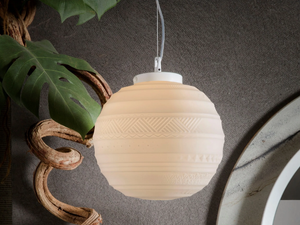 BRAILLE - Satin glass pendant lamp - Ceiling lamp by Karman