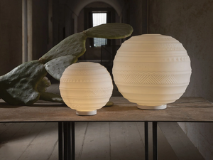 BRAILLE - Satin glass table lamp - Table lamp by Karman