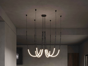 LEDA - LED aluminium chandelier - Ceiling lamp by Karman