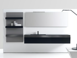 KUT 01 - Wall-mounted vanity unit with drawers - Washbasin cabinet by Karol