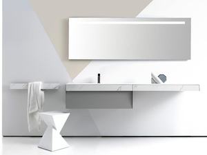 KUT 04 - Wall-mounted vanity unit with drawers - Washbasin cabinet by Karol