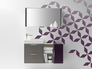 MUTEVOLE 02 - Vanity unit with drawers - Washbasin cabinet by Karol