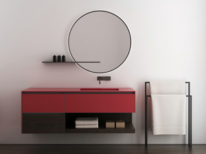 TOSCA 04 - Single vanity unit with drawers - Washbasin cabinet by Karol