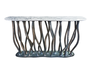 ALLANA K1027 - Oval Carrara marble console table - Console by KARPA