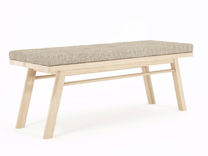 CIRCA17 - Upholstered wooden and fabric bench - Bench by KARPENTER