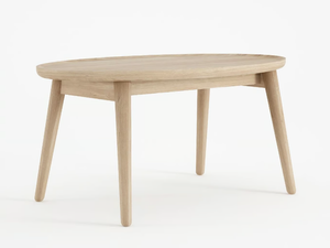 EAST - Medium oval solid wood coffee table - Coffee table by KARPENTER