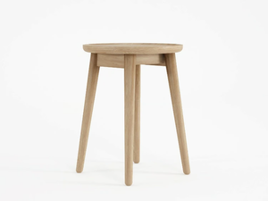 EAST - Round solid wood side table - Coffee table by KARPENTER