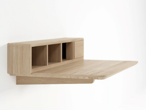 EAST - Wall mounted solid wood secretary desk - Desk by KARPENTER