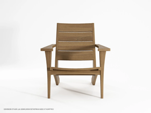 IDLE MOOSE - Teak easy chair with armrests - Armchair by KARPENTER