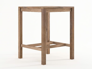 ORGANIK - Square reclaimed wood high table - Table by KARPENTER