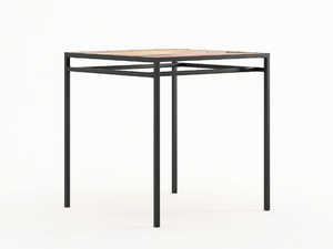 PLANKE - Square reclaimed wood dining table - Table by KARPENTER