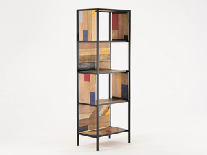 PLANKE VERTICAL RACK 4 - Reclaimed wood bookcase - Cabinet by KARPENTER
