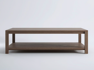 SOLID - Rectangular wooden coffee table with integrated magazine rack - Coffee table by KARPENTER