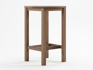 SOLID - Round solid wood high table - Table by KARPENTER